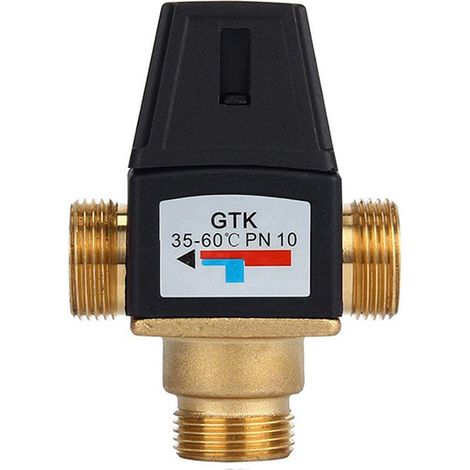 Thermostatisches Mischventil – Messing – Dn20 Außengewinde – 3-wege – Für Solarwarmwasserbereiter – 1 Stück