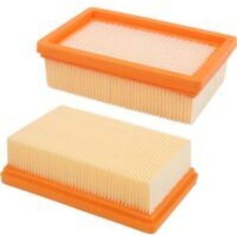Staubsaugerfilter - Flach Gefaltet - 15 X 10 X 10 Cm - Kompatibel Mit Kärcher Wd4 Wd5 Wd6 Mv4 Mv5 Mv6 - 2 Stück