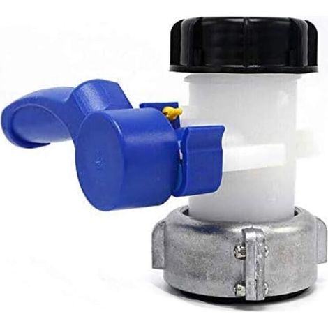 Absperrklappe – Polyethylen Hoher Dichte – Für Ibc-tanks Bis 1000 L – Dn50 75 Mm Aluminium-flanschadapter – 1 Stück