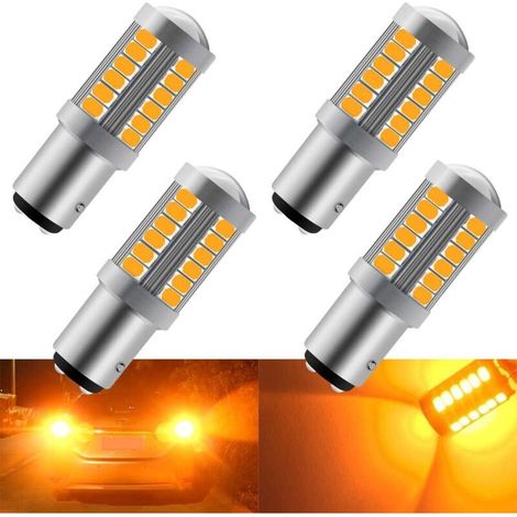 Led-blinkbirne - 1157 Bay15d P21/5w - 900 Lm - 33 Smd 5630 - 12-30 V - Ip68 - Aluminium - 360° - 4 Stück