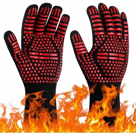Grillhandschuhe – Hitzebeständig Bis 800 °c – Für Backofen, Grill, Kamin, Schweißen – Paar