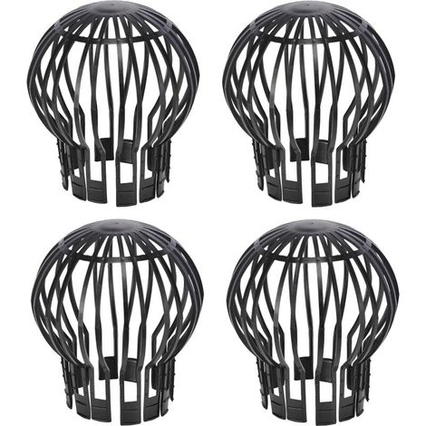 Dachrinnenschutz – Durchmesser 13,2 Cm, Höhe 14,5 Cm – Passend Für Standard-fallrohre – 4er-pack