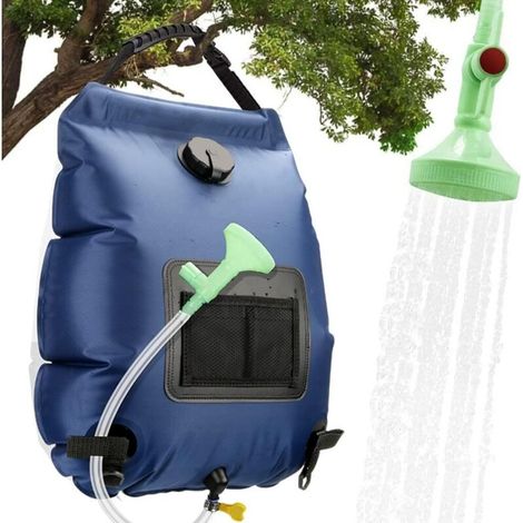 Solarduschsack – 20 L – Für Camping, Wandern Und Outdoor-aktivitäten – Mit Umschaltbarem Duschkopf Und Abnehmbarem Schlauch