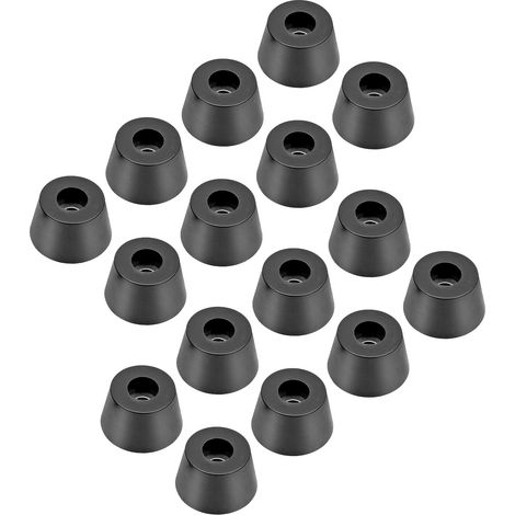 Runde Schwarze Gummifüße – Basisdurchmesser 22 Mm – Höhe 10 Mm – Für Möbel, Tische Und Stühle – 50 Stück