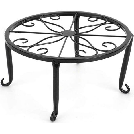 Pflanzenständer – Pulverbeschichtetes Schmiedeeisen – Durchmesser 22,9 Cm – Für Balkon, Zimmerpflanzen Und Jungpflanzen – 1 Stück
