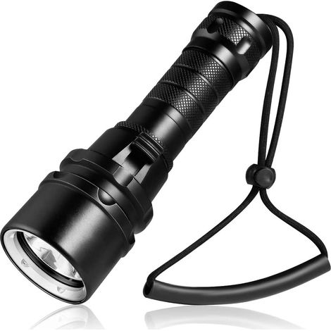 Unterwasserlampe – 2000 Lumen – Ipx8 Wasserdicht – Wasserdicht Bis 100 M – Magnetzündung – Stufenloser Fokus – Flugzeugaluminium – Taucherlampe