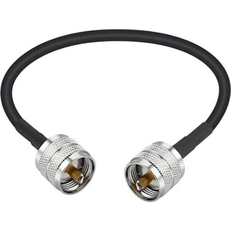 Antennenverlängerungskabel – Rg58 – 50 Ohm – Pl259-stecker – 150 Cm – Für Amateurfunk- Und Kurzwellengeräte