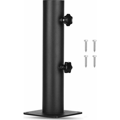 Quadratischer Sonnenschirmständer – Dickes Stahlblech – Verstellbar Für Stangen Von 3,8 Bis 4,8 Cm Durchmesser – Für Terrasse, Balkon Und Garten – 1 Stück