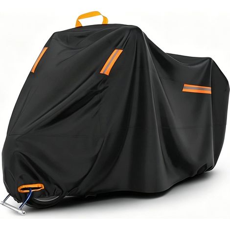 Motorradabdeckung – 420d Oxford-gewebe – Wasser- Und Uv-beständig – Für Garage Oder Winterlagerung – Maße: 295 X 110 X 140 Cm – 1 Stück