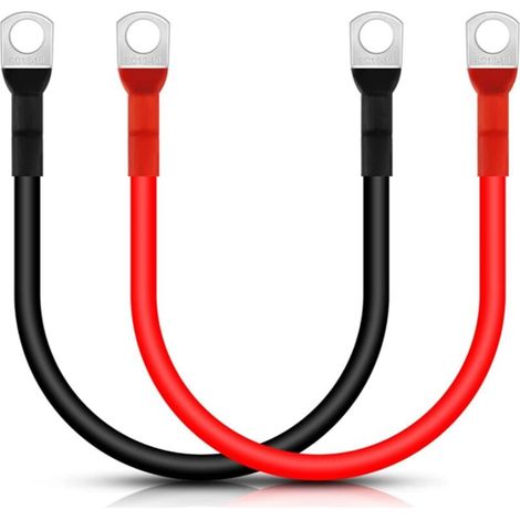 Batterieanschlusskabel – 16 Mm² – Für Motorrad, Wohnwagen, Boot, Solarpanel – 2 Stück