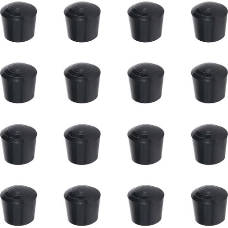 Stuhlbeinschutzkappen – Schwarzes Gummi – 22 Mm Innendurchmesser – Zum Schutz Des Bodens Und Zur Geräuschdämpfung – 16er-packung