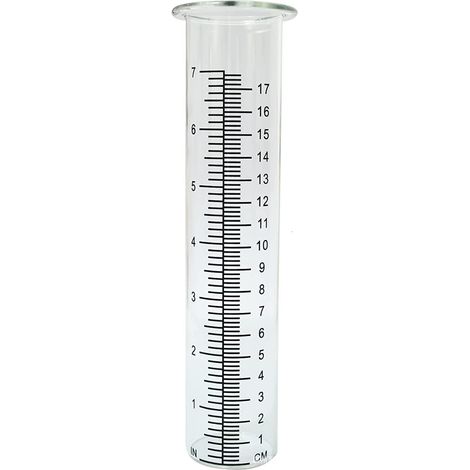 Regenmesser – Graduiertes Glasrohr Mit Flachem Boden – Zur Messung Von Niederschlägen Im Freien, In Gärten Und Höfen – 2 Stück