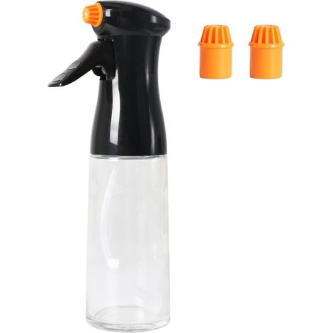 Ölsprüher – 200 Ml – Dickwandiges Glas Und Lebensmittelechtes Pet – Für Heißluftfritteuse, Salate, Grillgerichte, Pasta – 1 Stück