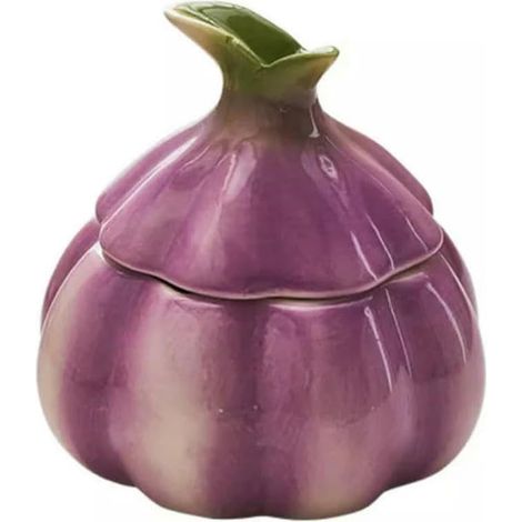 Keramik-knoblauchglas – Zwiebelform – 9,2 X 8,8 Cm – Luftdichter Verschluss – 1 Stück