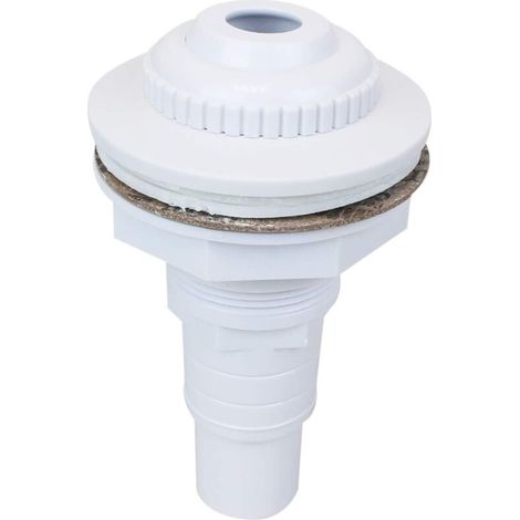 Rücklaufdüse – Für Aufstellpools – Adapter Für 32 Und 38 Mm – Drehgelenk – 58 Mm Bohrdurchmesser – Weiß – 1 Stück