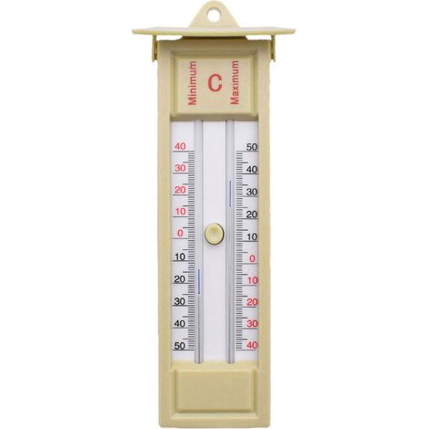 Maximal- Und Minimaltemperaturthermometer – Wandthermometer Für Drinnen Und Draußen, Geeignet Für Garten Und Gewächshaus – Anzeige Von Maximal- Und Minimaltemperaturen – 1 Stück