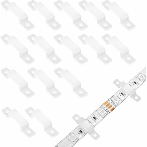 Led-streifen-befestigungsclip – 10 Mm – Silikon – Wasserdicht – Temperaturbereich: -20 Bis 60 °c – Packung Mit 100 Stück