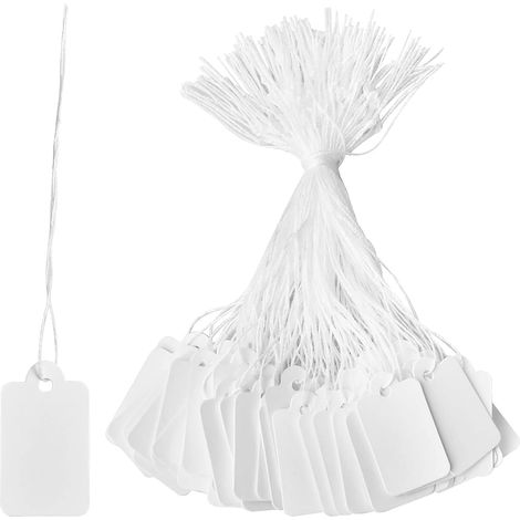 Preisschilder – Dickes Kraftpapier 23 X 13 Mm – Naturhanfgarn – Für Schmuck, Halsketten Und Armbänder – 100er-packung