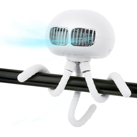 Lüfter Ohne Rotorblätter – Flexibles Stativ, Usb-aufladbar – 3 Geschwindigkeitsstufen, Leiser Betrieb, Geeignet Für Kinderwagen, Bett, Büro, Autositz, Fahrrad, Camping – 1 Stück