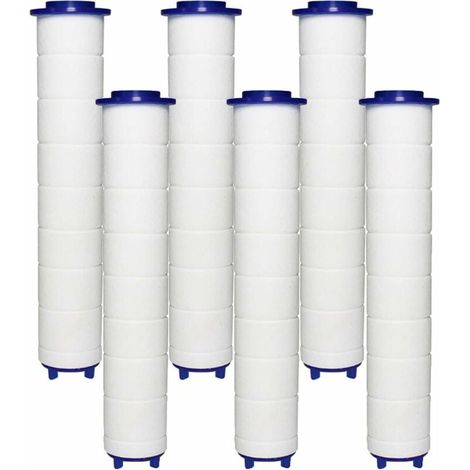 Duschfilterkartusche – Pp-baumwolle – 1 Bis 5 Mikron – Für Gereinigtes Duschwasser – 6 Stück