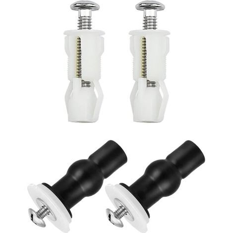 Wc-sitz-expansionsschrauben – Lochdurchmesser 14 Bis 18 Mm – Nylon-gummi Und Edelstahl – 2 Paar