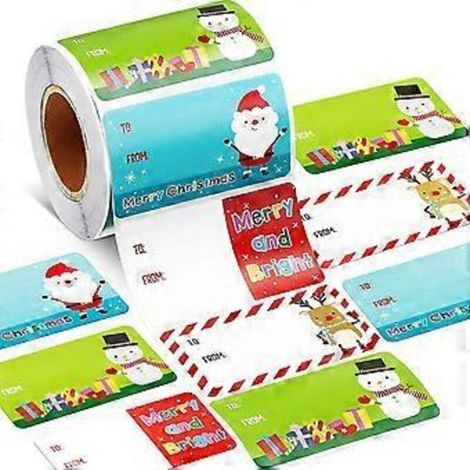 Selbstklebende Weihnachtsetiketten – 3,8 X 5 Cm – Hochwertiges Papier – Für Geschenktüten Und Dekorationen – 500 Stück