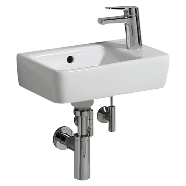 Geberit Handwaschbecken Renova Compact 40 cm Weiß mit Hahnloch