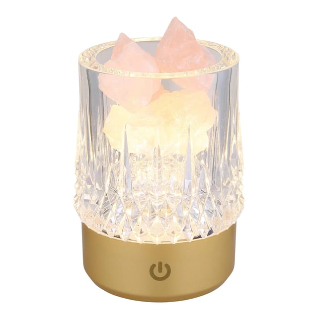 Globo Tischleuchte Lizzy Kunststoff Goldfarben matt LED 78 x 105 mm