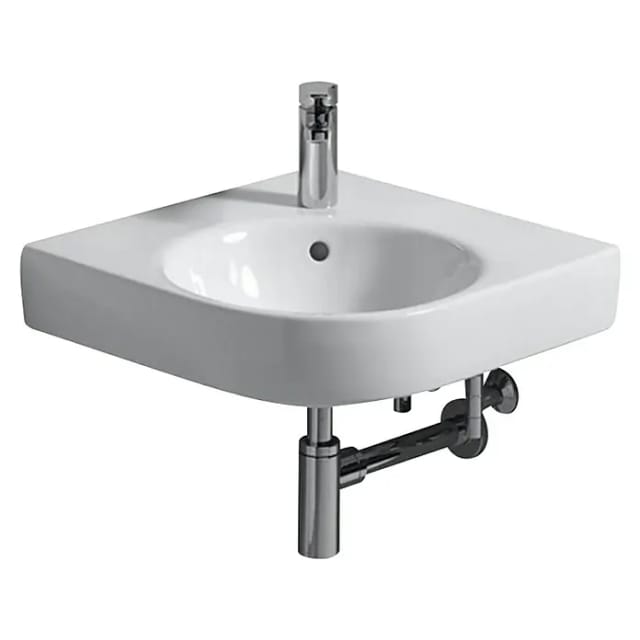 Geberit Eckwaschbecken Renova Compact 69,5 cm Weiß