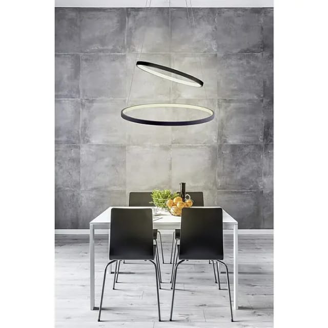Just Light Pendelleuchte Circle Anthrazit Ø 50 cm