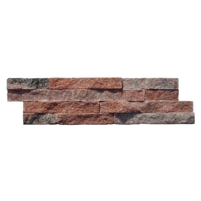 Verblender Quarzit Rot-Bunt 10 cm x 40 cm