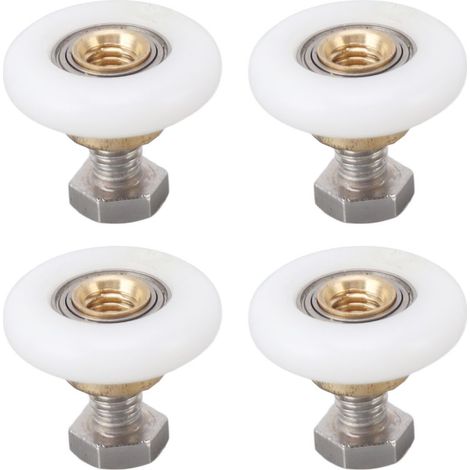 Set Mit 4 Duschkabinenrollen, Kugellagerrollen, Ersatzrollen Für Duschkabinentüren Aus Glas, 27 Mm