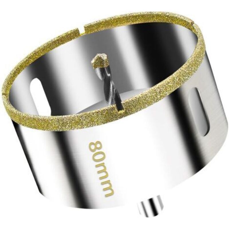 80-mm-diamant-lochsäge Mit Zentrierhilfe. Diamantbeschichtete Fliesenlochsäge. Diamantkernbohrer Für Glas, Fliesen, Keramik, Marmor Und Granit.