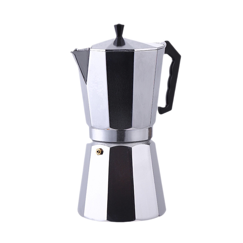 Italienische Espressomaschine, Aluminium, Grau, 6-tassen-fassungsvermögen