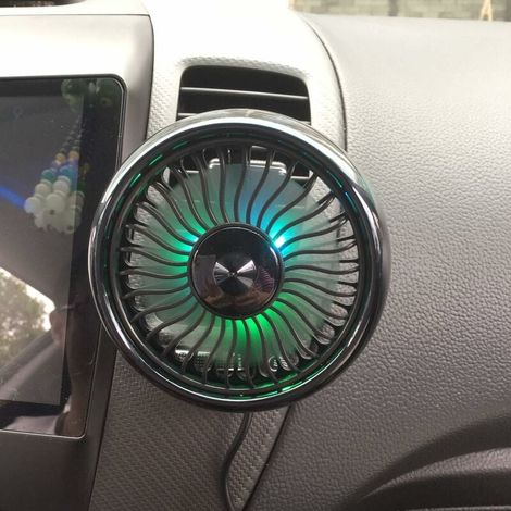 Usb-ventilator Mit Luftauslass, Mini-elektro-autolüfter Mit 360°-drehung, Leistungsstarker Kühlventilator Für Pkw (suvs, Limousinen Usw.).