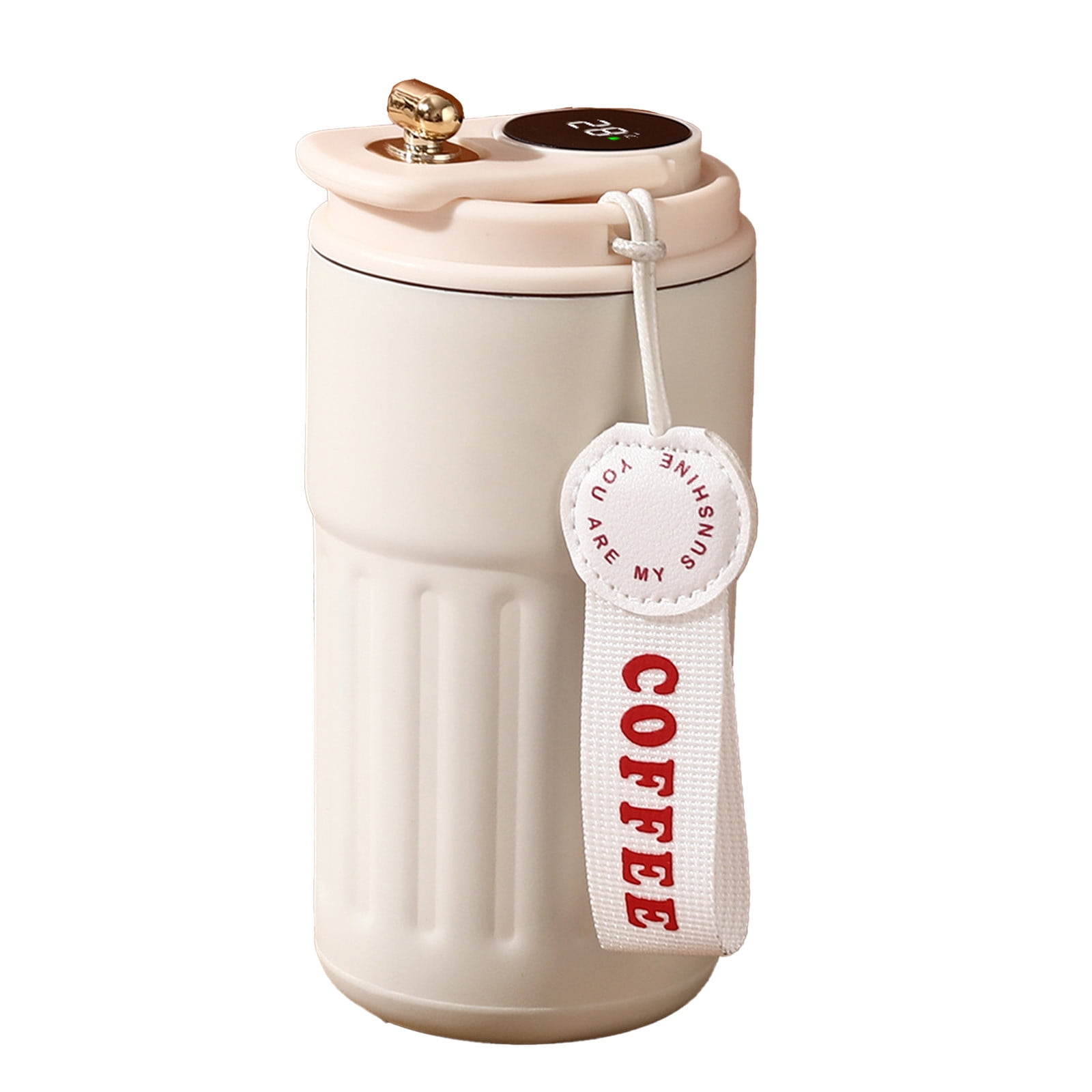 Isolierter Kaffeebecher (440 Ml), Edelstahl-reisebecher Mit Deckel, Doppelwandiger, Vakuumdichter Isolierbecher