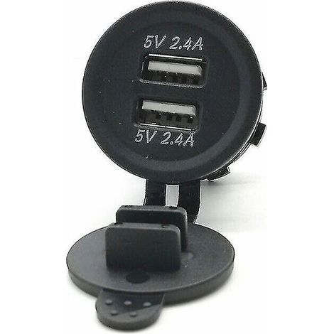 X 12v C-line Dual-usb-steckermodul-ladegerät Für Wohnmobile, Wohnwagen Und Campervans (schwarz) (1 Stück)