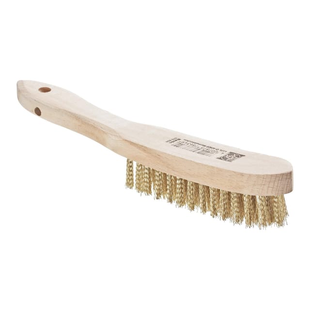 LUX-TOOLS Drahtbürste Messing 4-reihig