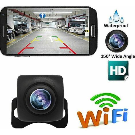 Fahrzeugmontierte Wlan-rückfahrkamera, Weitwinkel, Starlight-nachtsicht, Elektronischer Rückspiegel, Echtzeitüberwachung, Schwarze Videokamera
