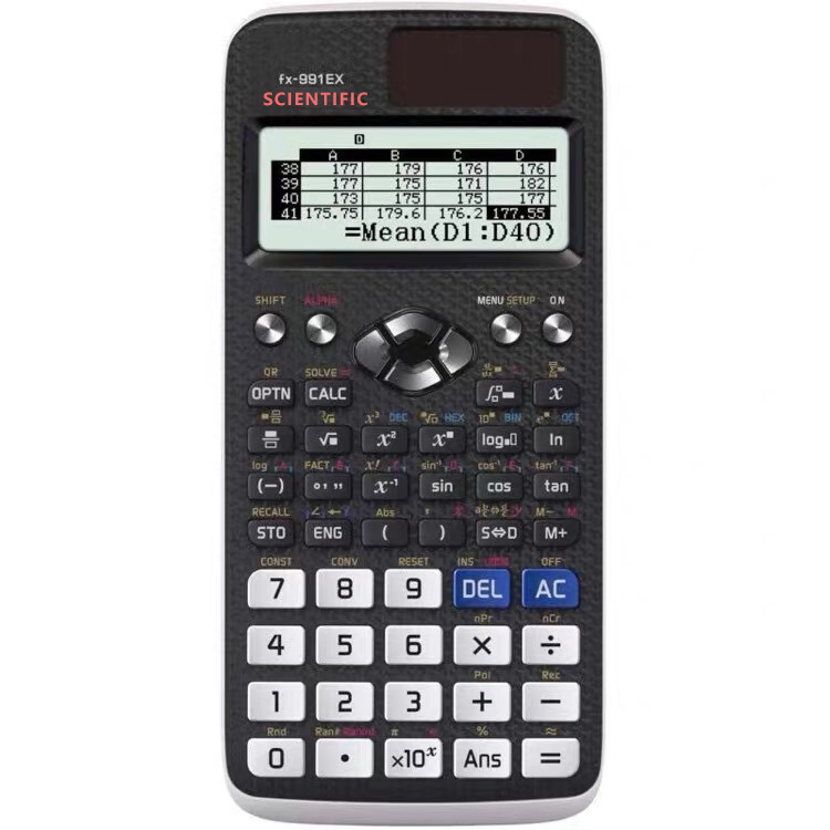 Fx-991ex Wissenschaftlicher Taschenrechner, Hochauflösender Bildschirm, Schwarz