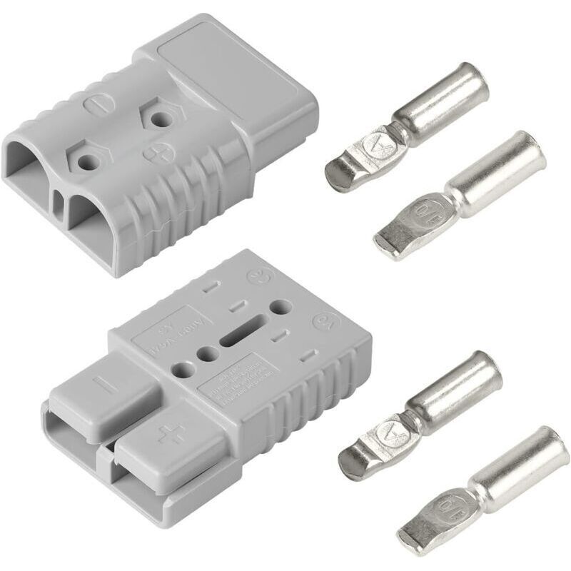 Stück Anderson 175a 600v-stecker. Schnellkupplungs-batteriestecker. Hochstromstecker Für Autos, Wohnwagen, Boote Und Solaranlagen. Grau