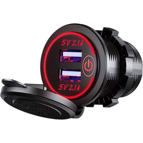 Usb-autoladegerät, 5v 4,2a Usb-anschluss, Schnellladefunktion Mit Led-anzeige, Wasser- Und Staubdicht