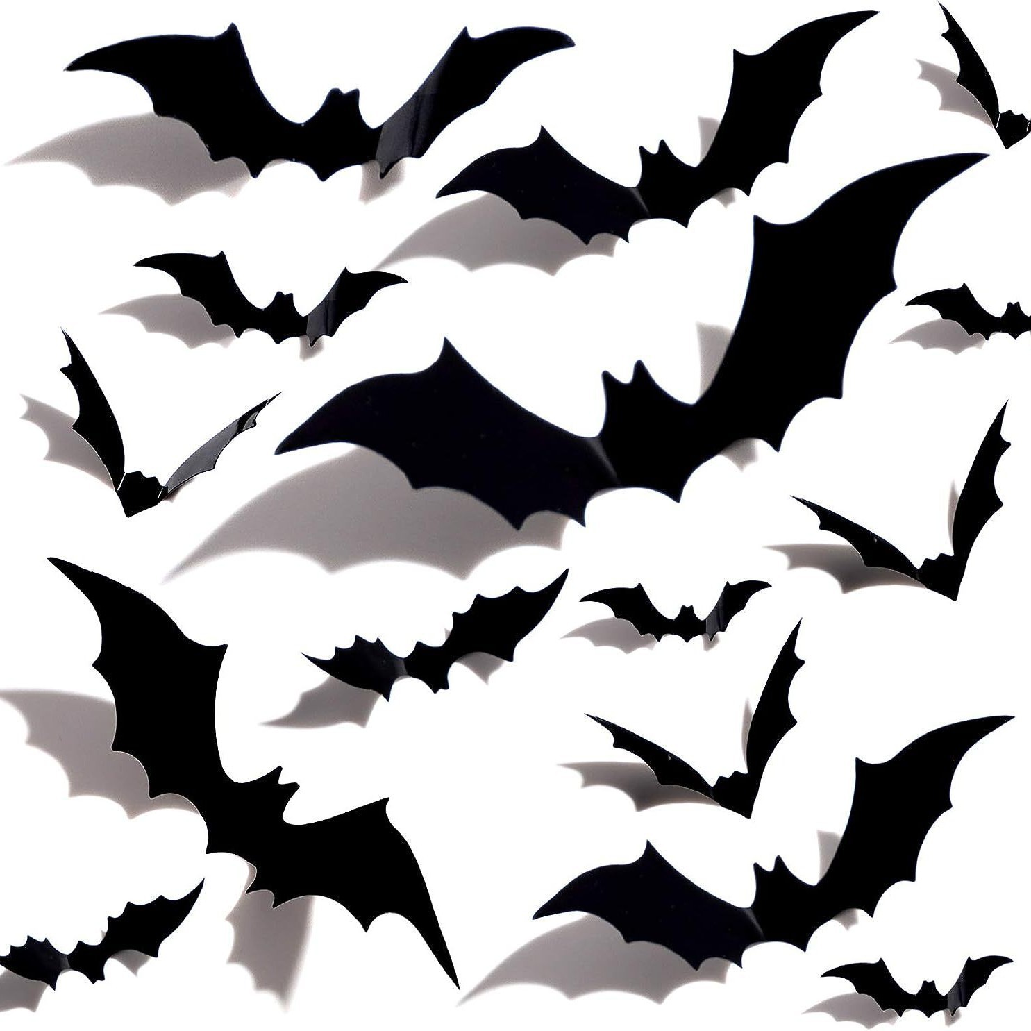 112-teiliges 3d-halloween-fledermaus-wandaufkleberset, Realistische Schwarze Fledermaus-aufkleber, Erhältlich In Verschiedenen Größen Für Diy-fledermaus-wanddekorationen, Geeignet Für Halloween-partys