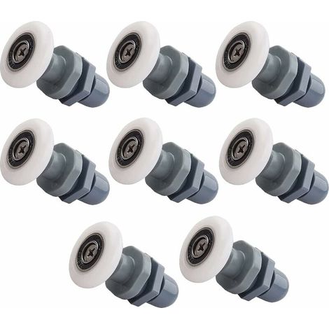 8-teiliges Duschkabinen-rollenset, 19-mm-rollen, Schiebetürrollen, Geeignet Für Glastüren Mit Einer Materialstärke Von 4–6 Mm