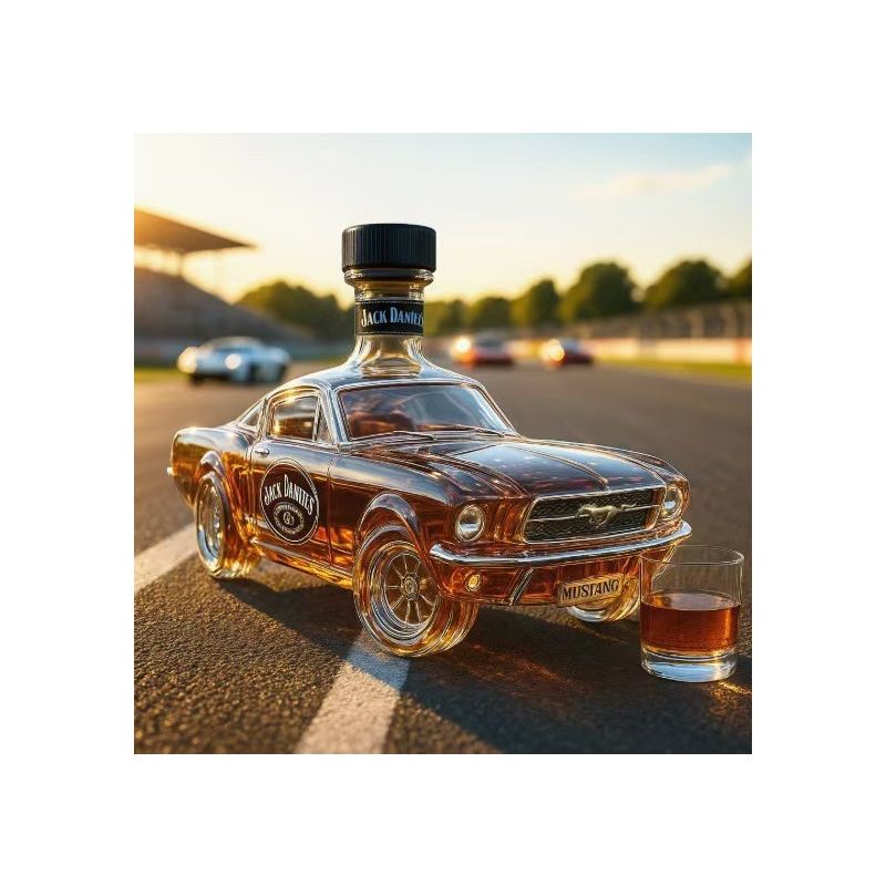 300-ml-glasflasche Für Whisky – Design Im Automobil-stil – Für Whisky, Bourbon Und Rum – 1 Eleganter Dekanter