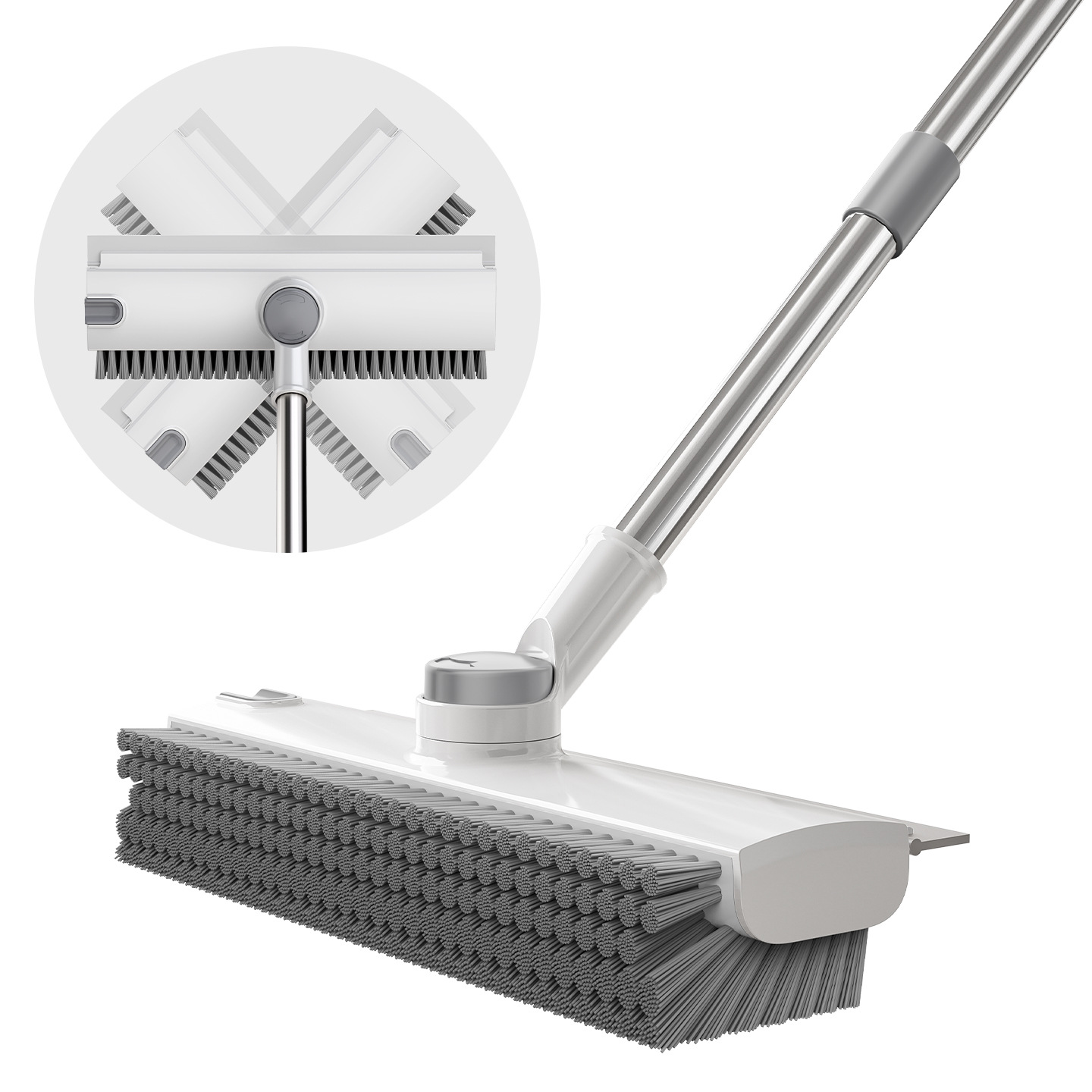 3-in-1 Bodenreinigungsbürste, Langer Griff, Robuste, Steife Borsten, Geeignet Zur Reinigung Von Duschräumen, Badezimmern, Terrassen, Pools, Garagen, Küchen, Wänden, Decks Usw.