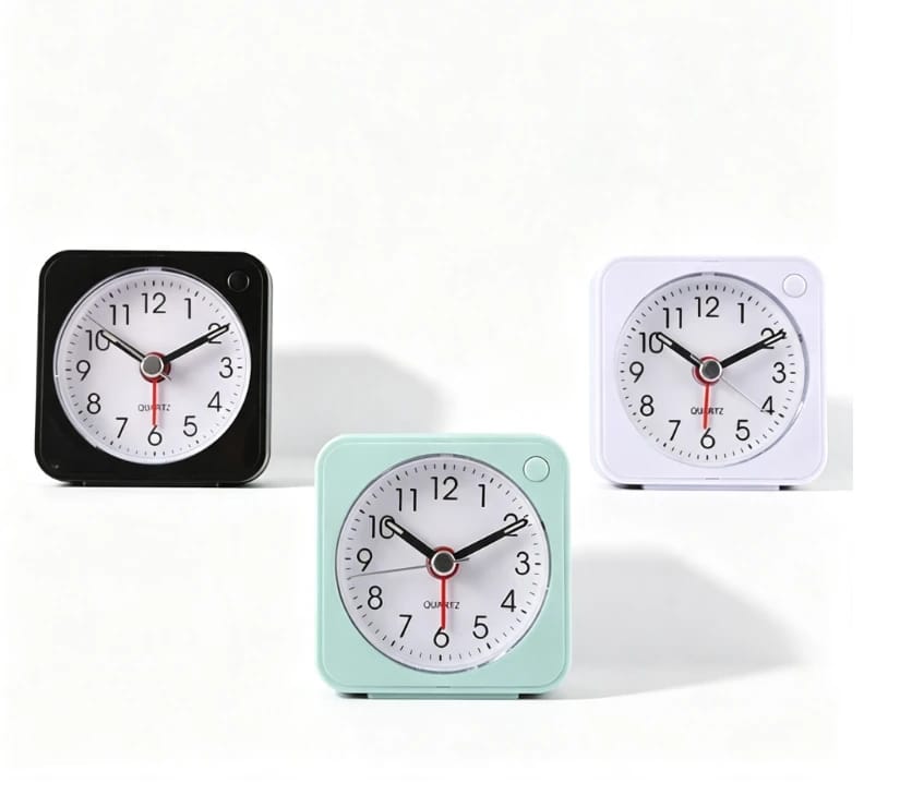 Mini-wecker, Batteriebetriebener Kinderwecker Mit Schlummer- Und Lichtfunktion, Geräuschloser Morgenwecker, Kein Ticken, Geräuschloser Wecker Für Den Haushalt.