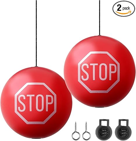 Zwei Garagenparkhilfen-sets, Rote, Hängende Antikollisions-parkhilfen-sets, Universelle Garagenpark-stoppkugel-zubehörteile, Geeignet Für Pkw, Lkw Und Suvs.