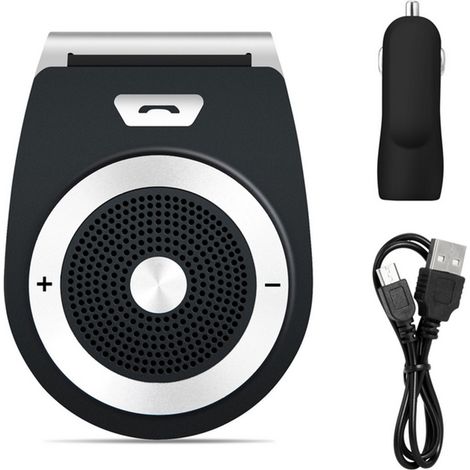 Bluetooth-freisprecheinrichtung Für Mobiltelefone, Kabelloser Autolautsprecher Mit Automatischer Einschaltfunktion, Integrierter Sonnenblendenempfänger, Musikplayer, Eingebautes Mikrofon Für Freisprec
