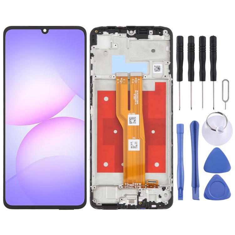 Originales Lcd-display (mit Rahmen) Für Samsung Galaxy A07 4g Sm-a075f